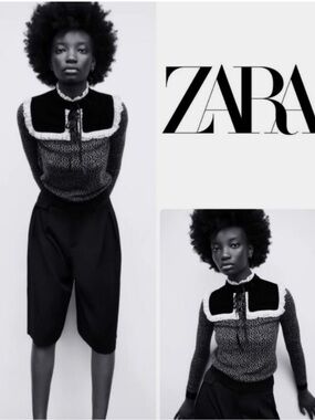 Zara Velvet Combination
Knit Sweater